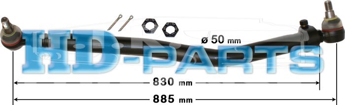 113106, Тяга продольная рулевая 885мм — HD-parts
