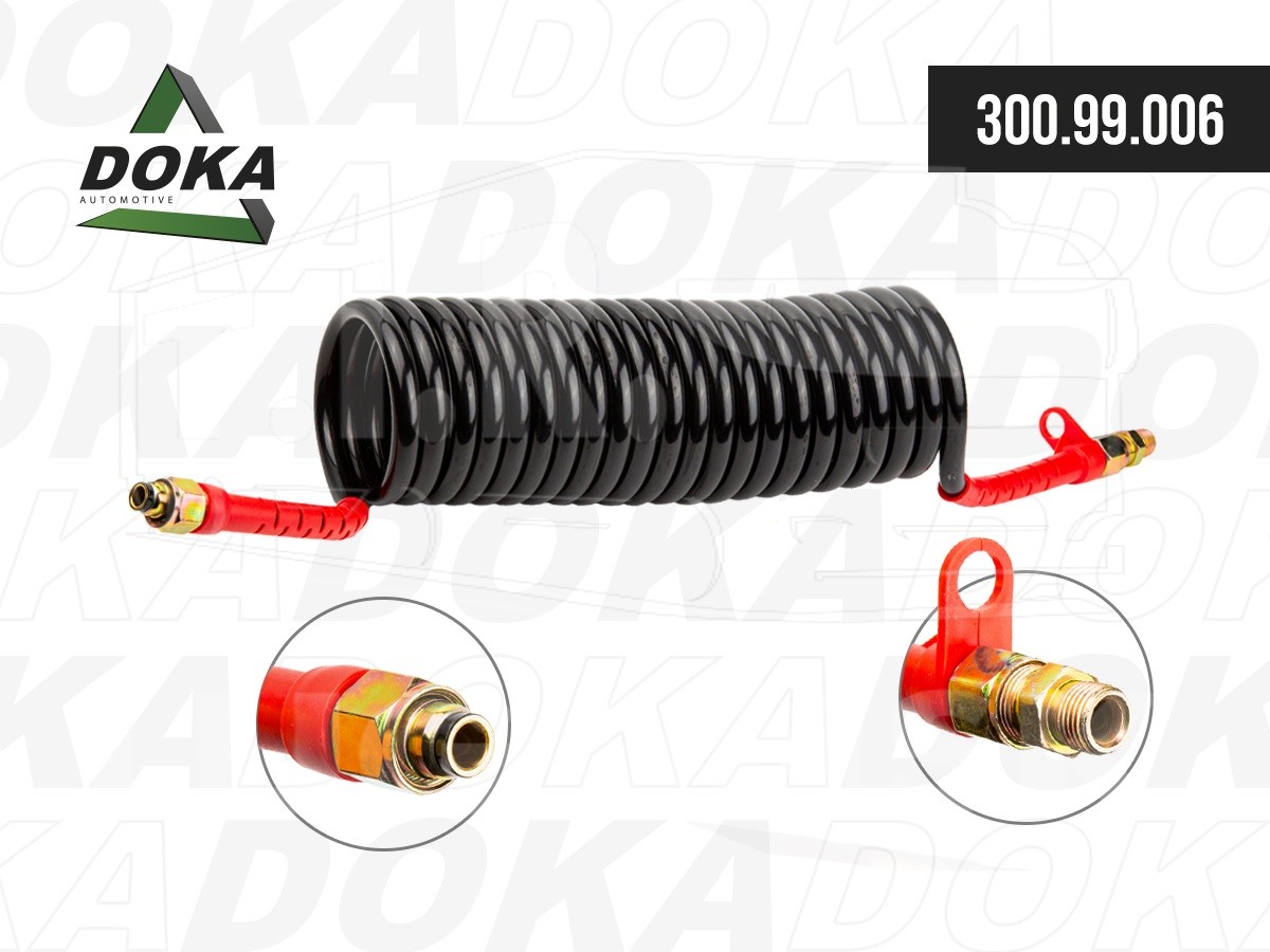 300.99.006, Шланг воздушный красный M16X1.5/M16X1.5 — DOKA