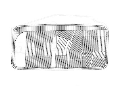 Стекло фары RVI Premium, L