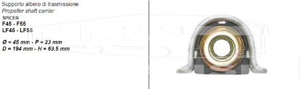 LE2719.20, Подшипник подвесной D45 — LEMA