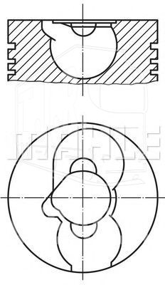 228 82 00, Поршень 125,00 мм — Mahle