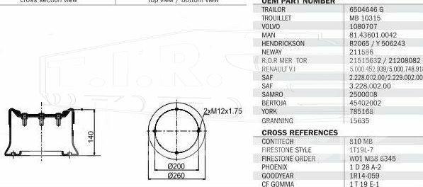 Стакан подушки 810