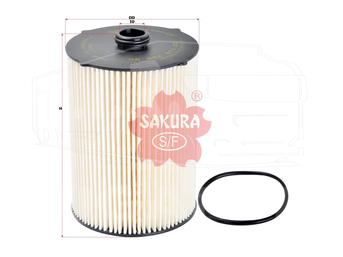 EF-45010, Фильтр топливный — Sakura