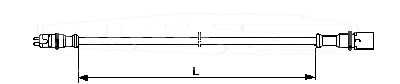 4497120400, Кабель датчика ABS 4м — Wabco