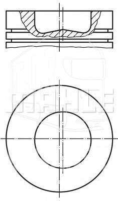 227 48 00, Поршень 108 мм — Mahle